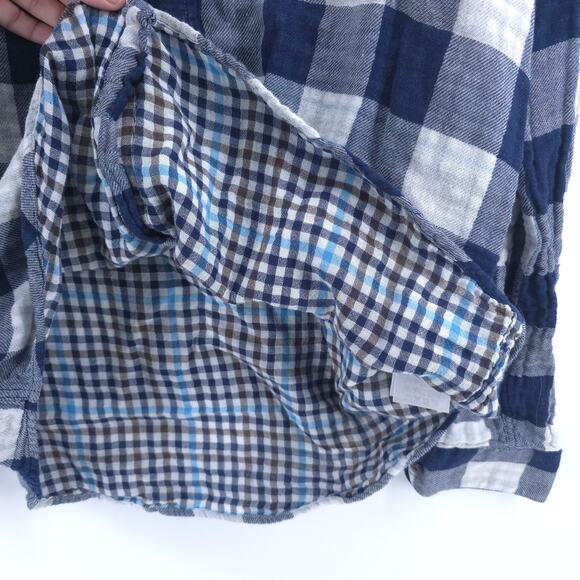 Levis Men Standard Fit Blue Check Plaid Lined Collard Button Up Longsleeve XXL - Picture 4 of 11